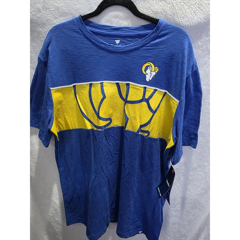 New Fanatics Men's Royal Los Angeles Rams Ultra Cotton T-Shirt Home Footbal XL - Picture 8 of 13